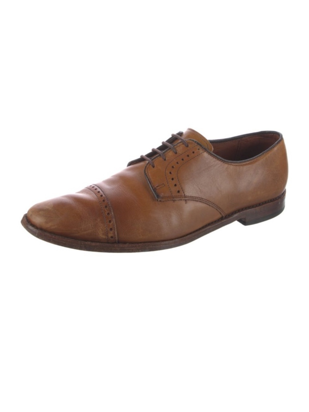 Allen Edmonds Clifton Cap Toe Derby Shoes Brown Leather Men’s 11.5 D + Box